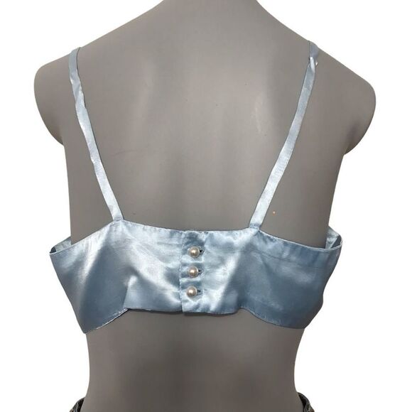 Hankerchief Crop Top Light Blue Medium - Picture 9 of 9